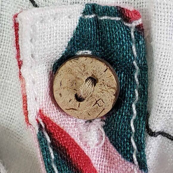 Cynthia Rowley Tunic Shirt Popover Womens 2X White Linen Button LS Tropical - Picture 5 of 9